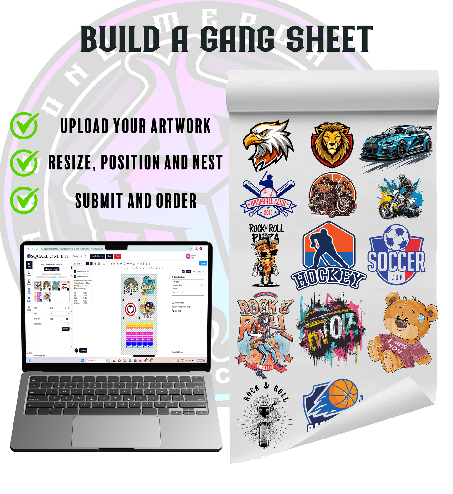 BUILD A GANG SHEET